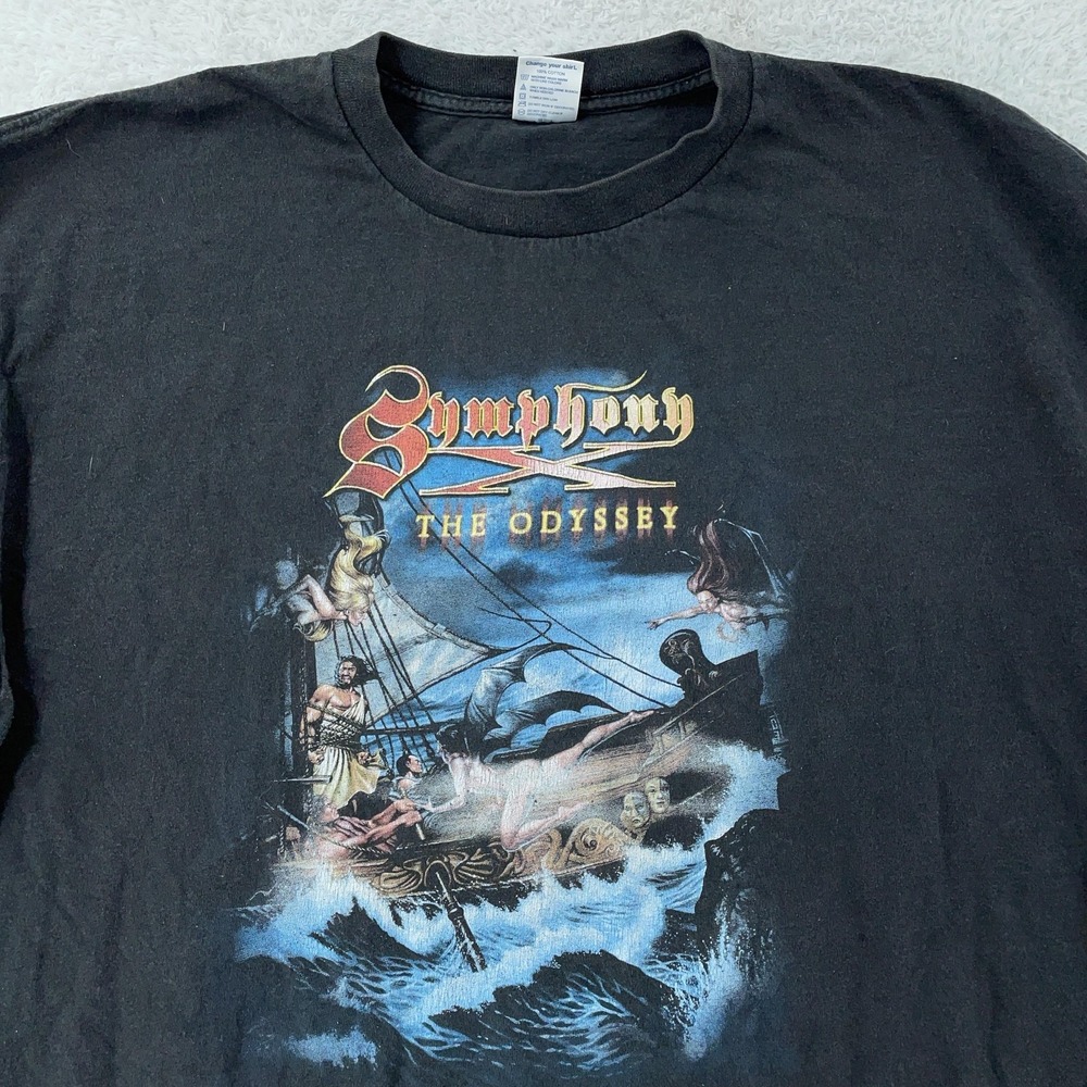 Vintage 2003 Symphony X Concert L/S T-Shirt 2XL The Odyssey World Tour Rock